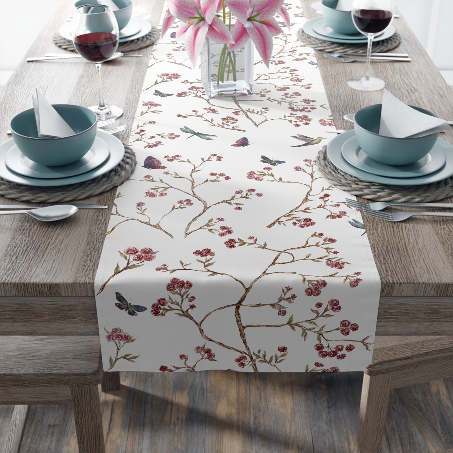 Rose Table Runner / Butterfly Table Runner