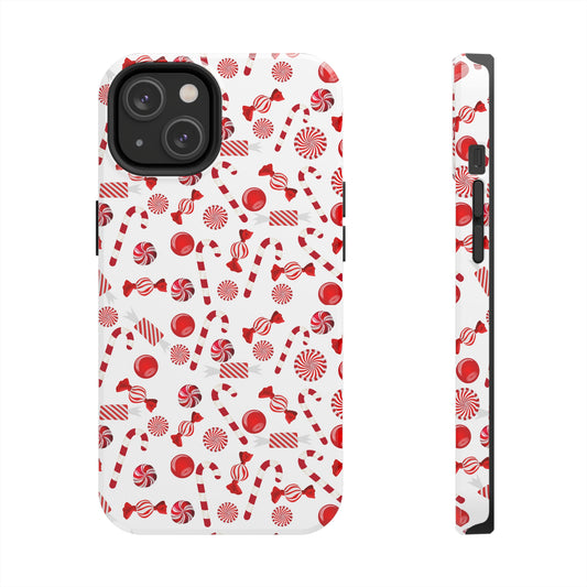 christmas red candy cane iphone case