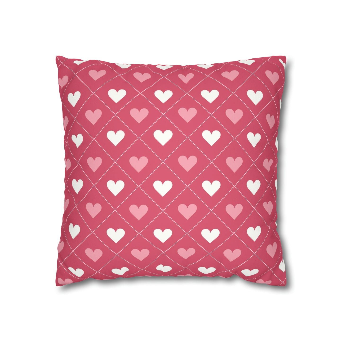 Valentine's Day Pink Heart Pillow Case