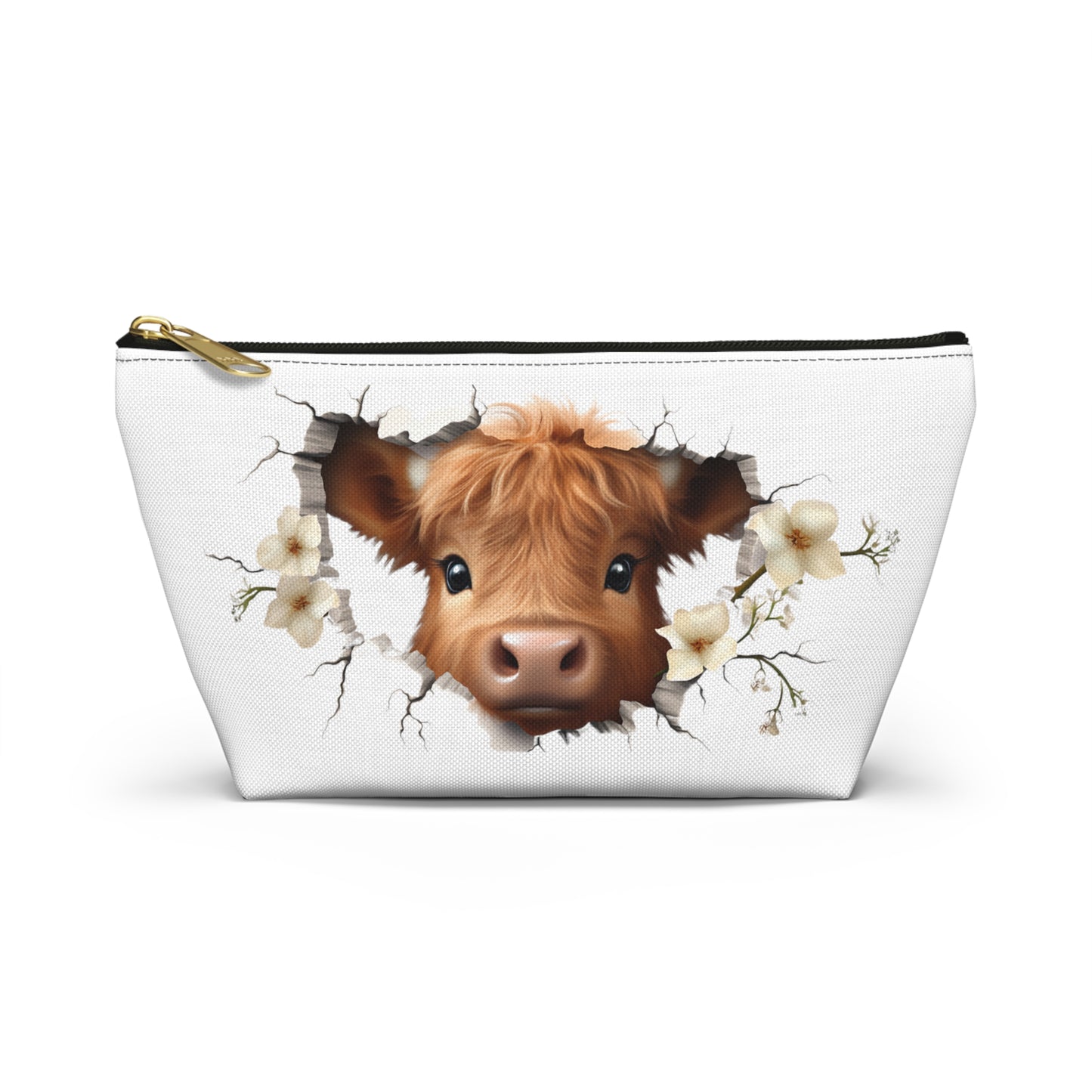 Highland Cow Makeup Bag