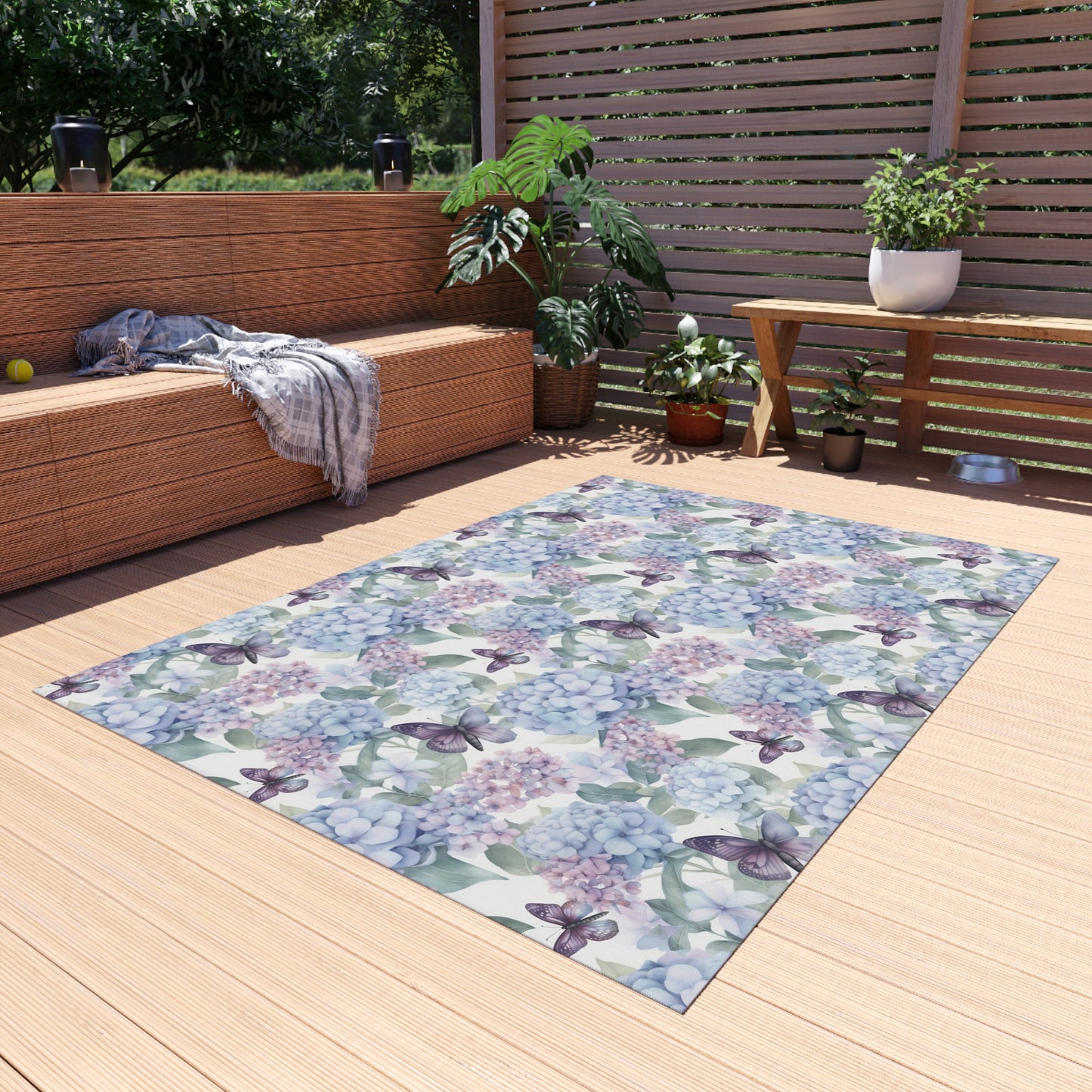 Hydrangea Indoor Outdoor Rug