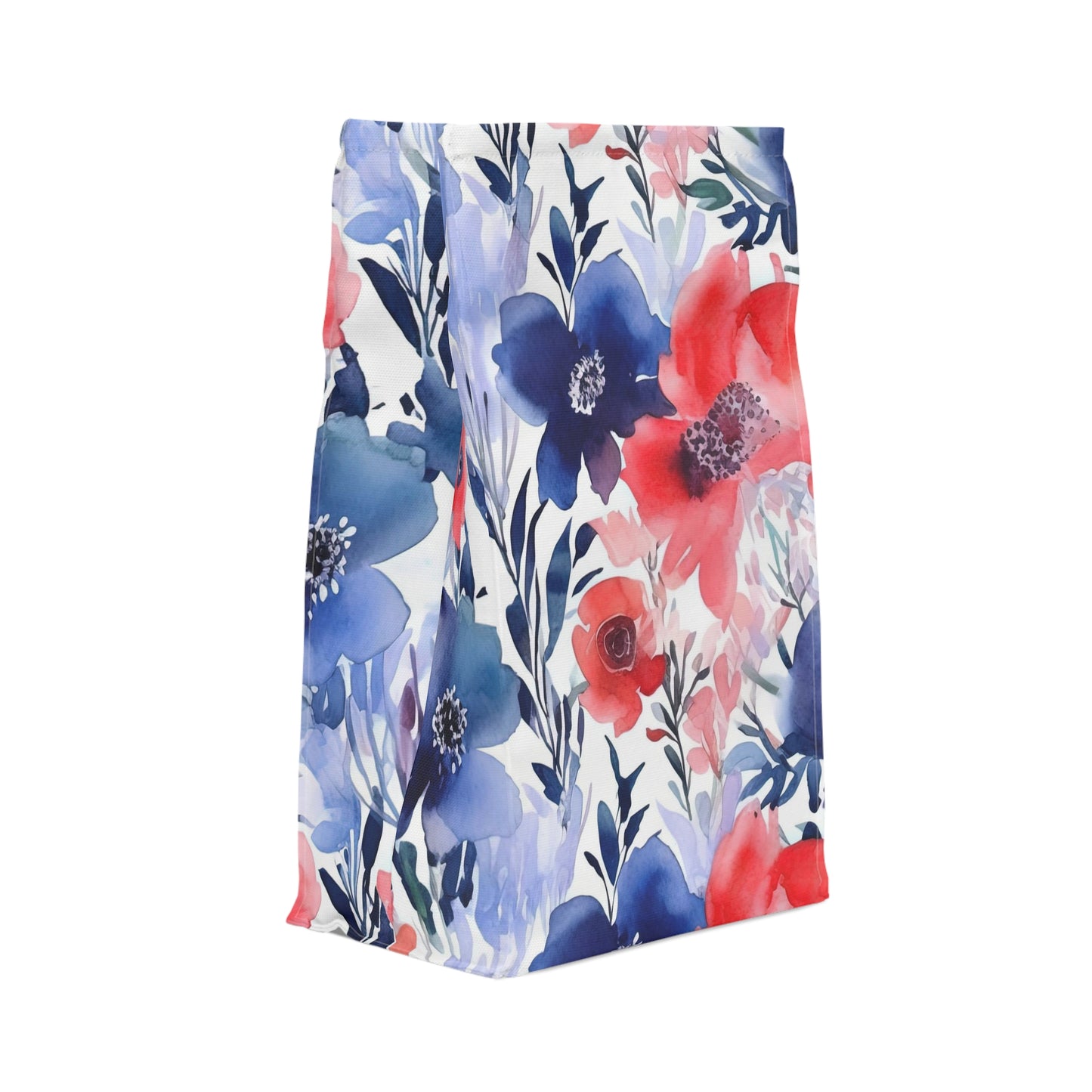 Floral Lunch Bag / Watercolor Print Lunch Tote