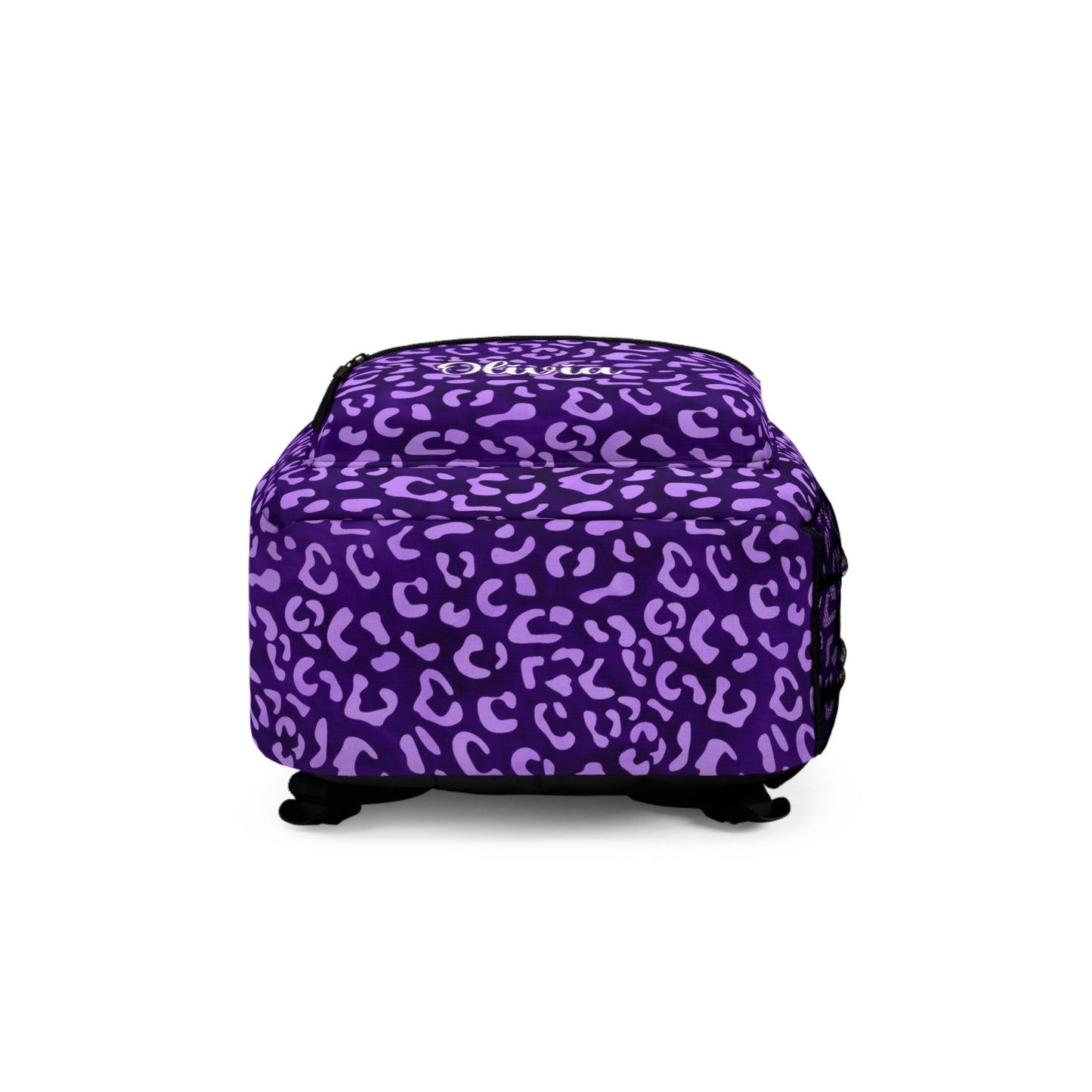 Purple Leopard Print Backpack / Girl's Purple Bookbag