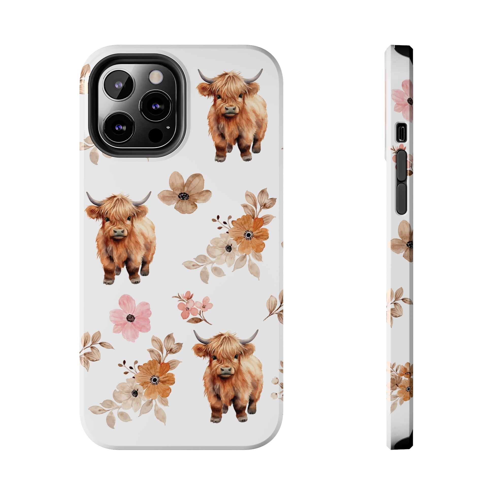iphone 13 womens highland cow iphone case