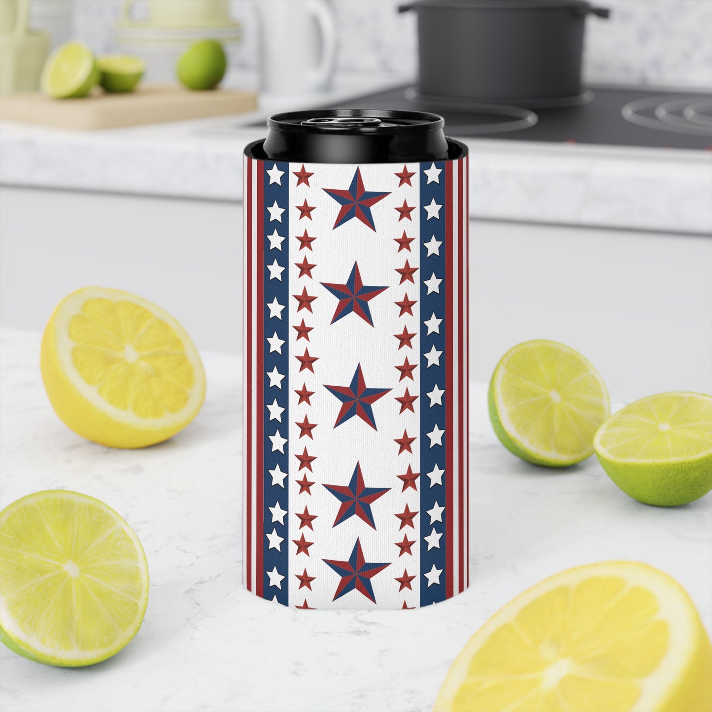 4th of July Can Cooler / USA Patriotic Koozie