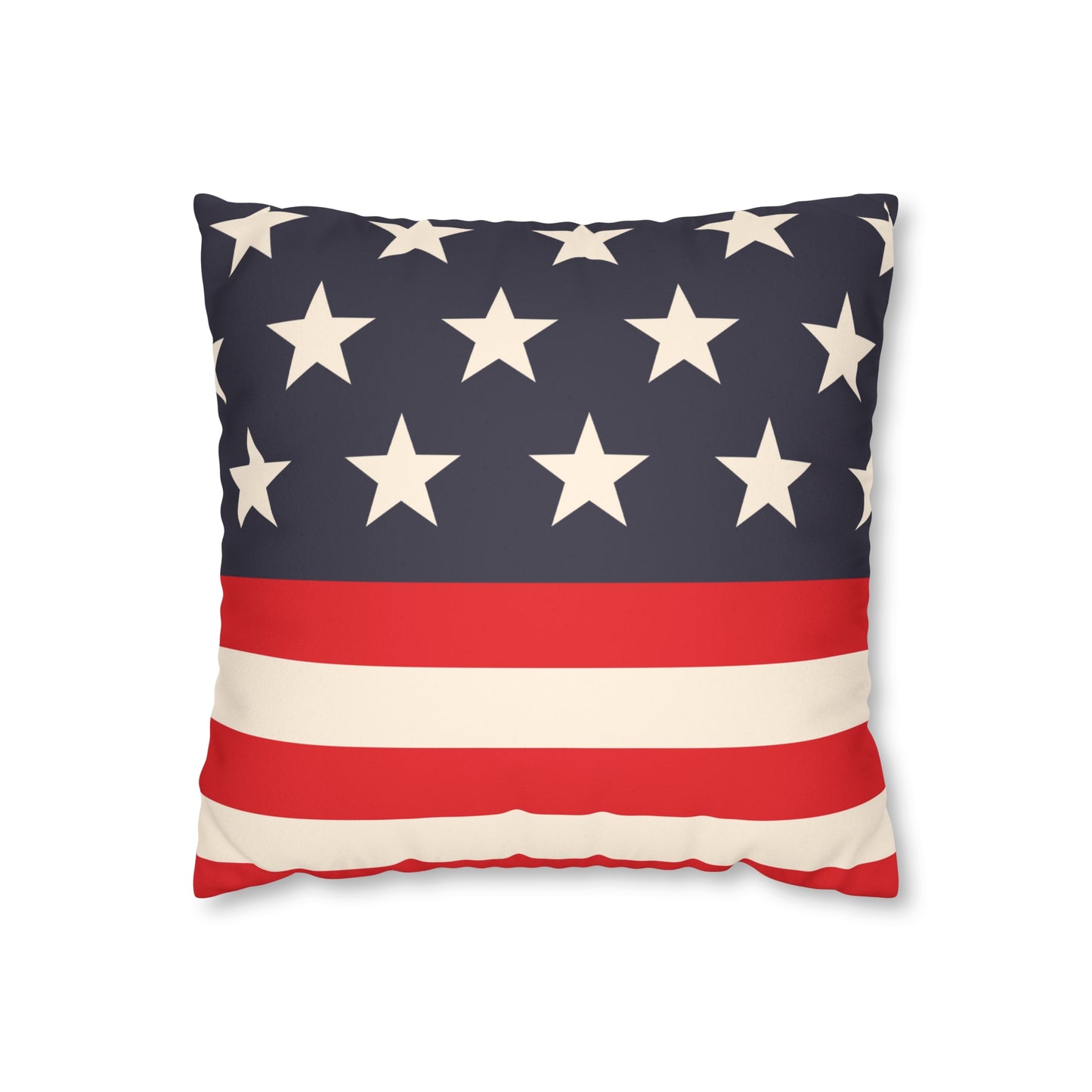 4th of july pillow with red, white and blue stars and stripes for USA independence day decor