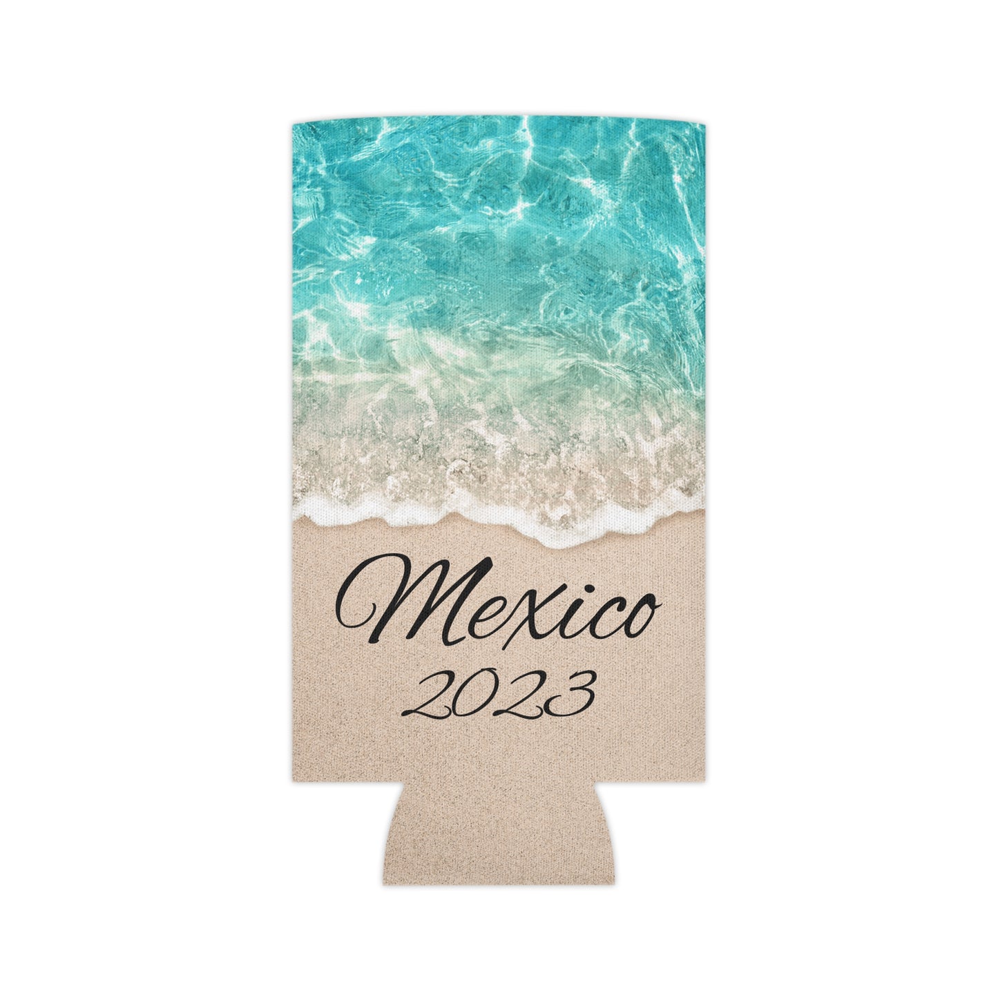 Personalized Can Cooler, Beach Vacation  Koozie