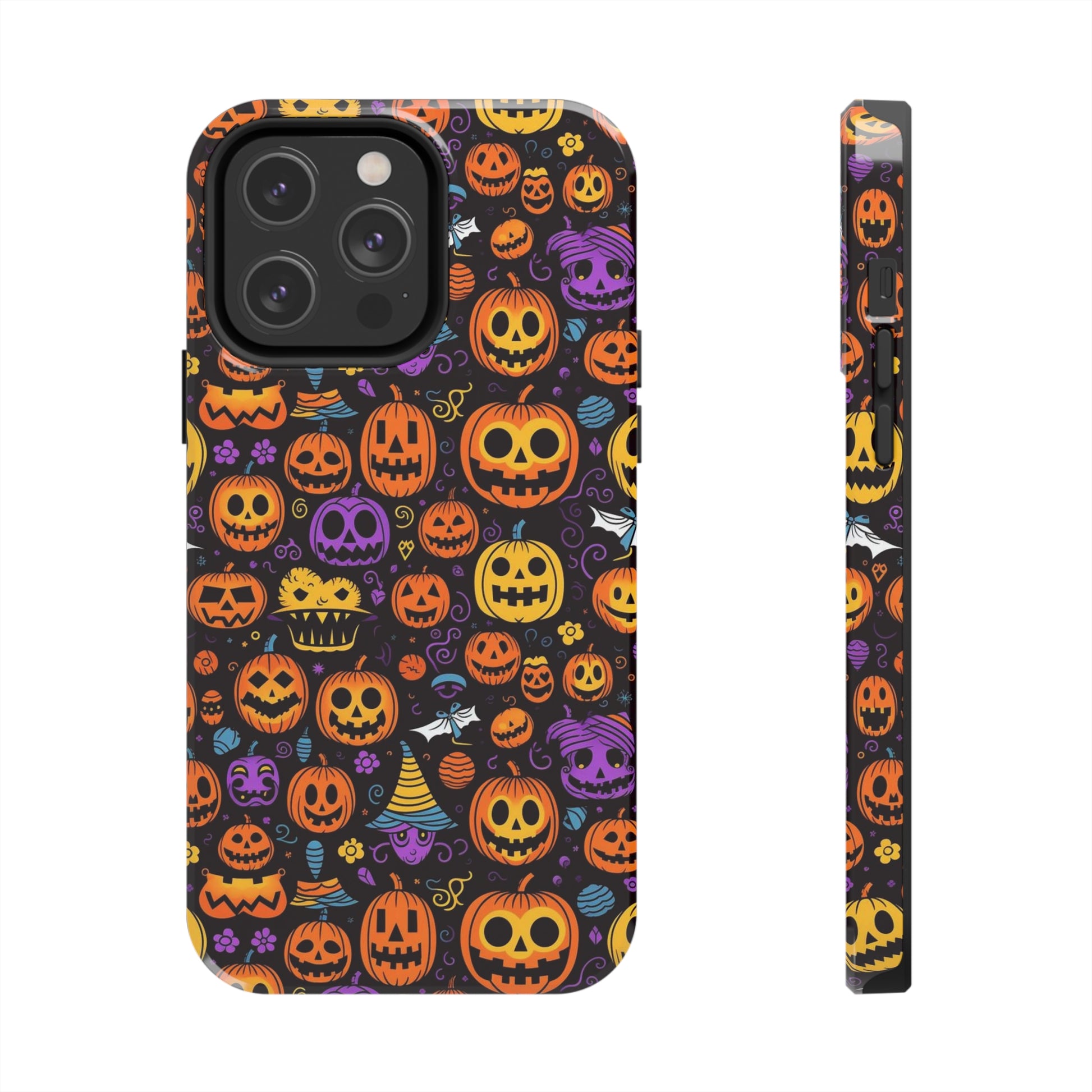 orange halloween jack o lantern pumpkin iphone case
