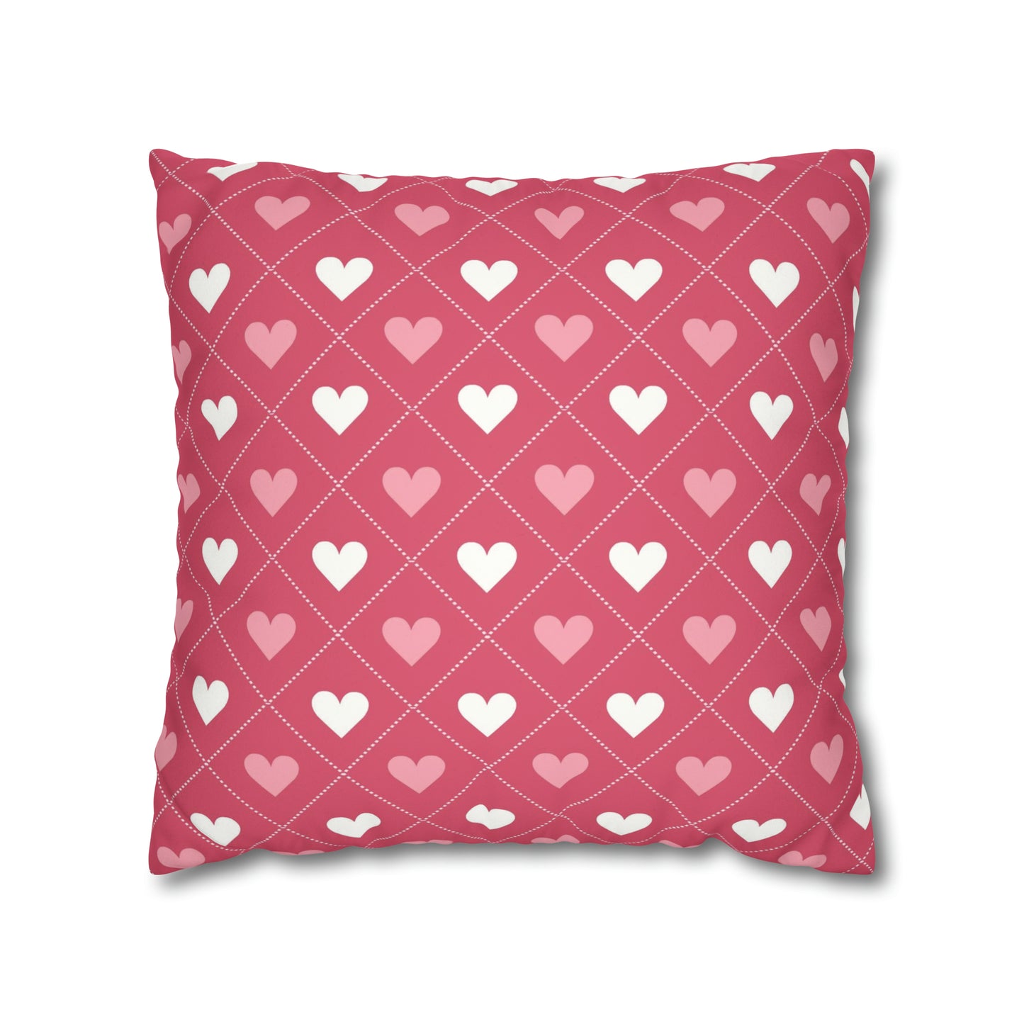 Valentine's Day Pink Heart Pillow Case