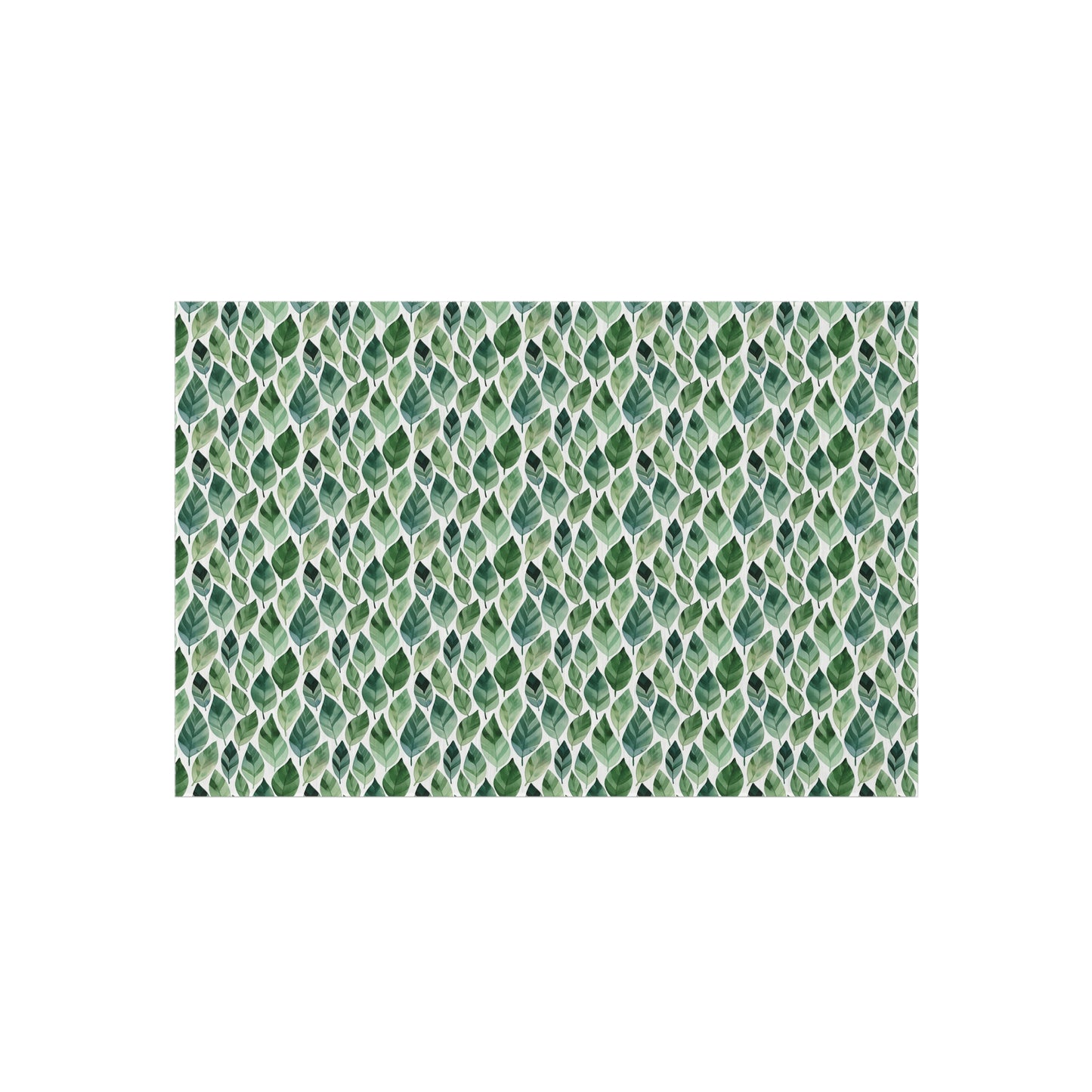 Green Leaf Botanical Indoor Outdoor Rug