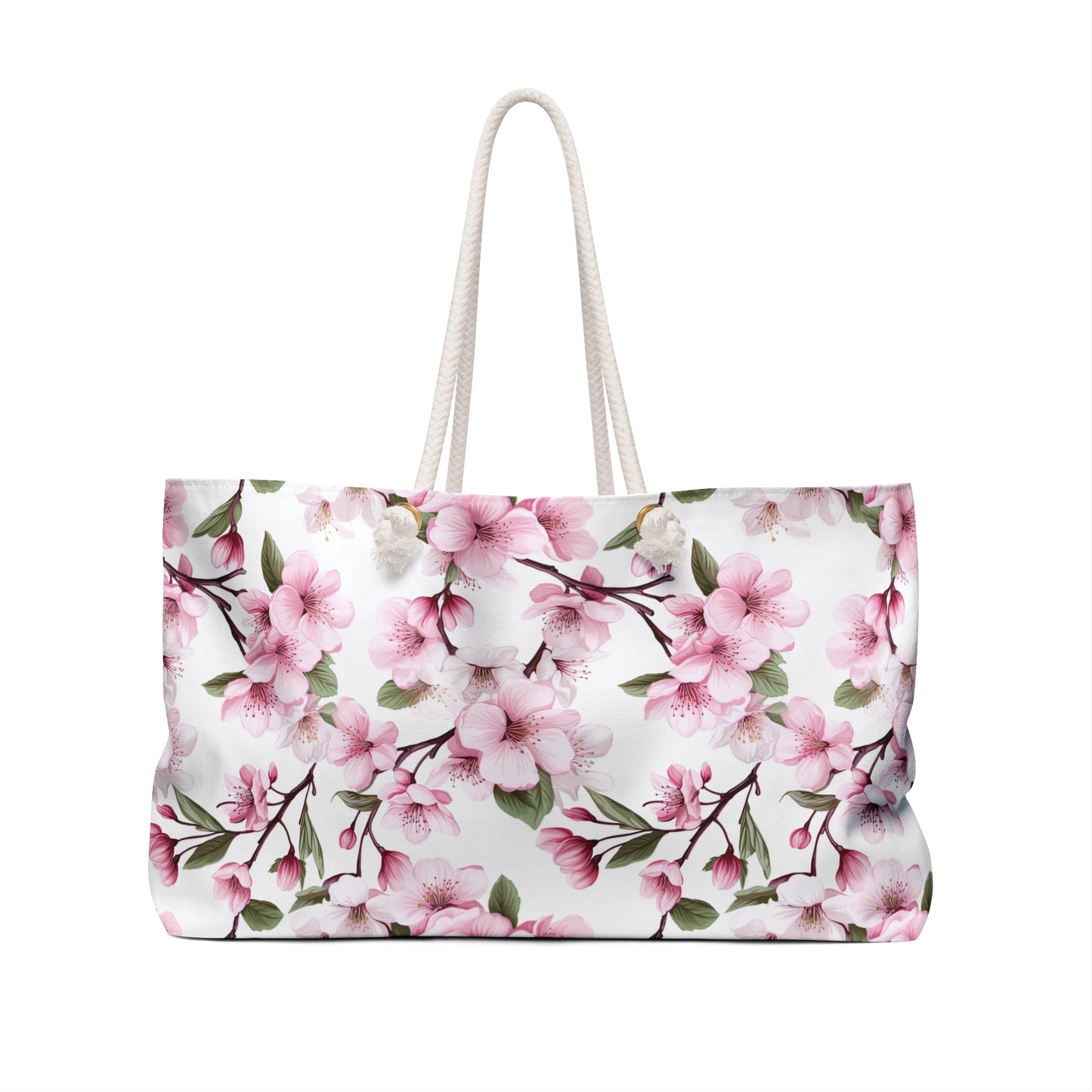 Pink Cherry Blossom Weekender Bag