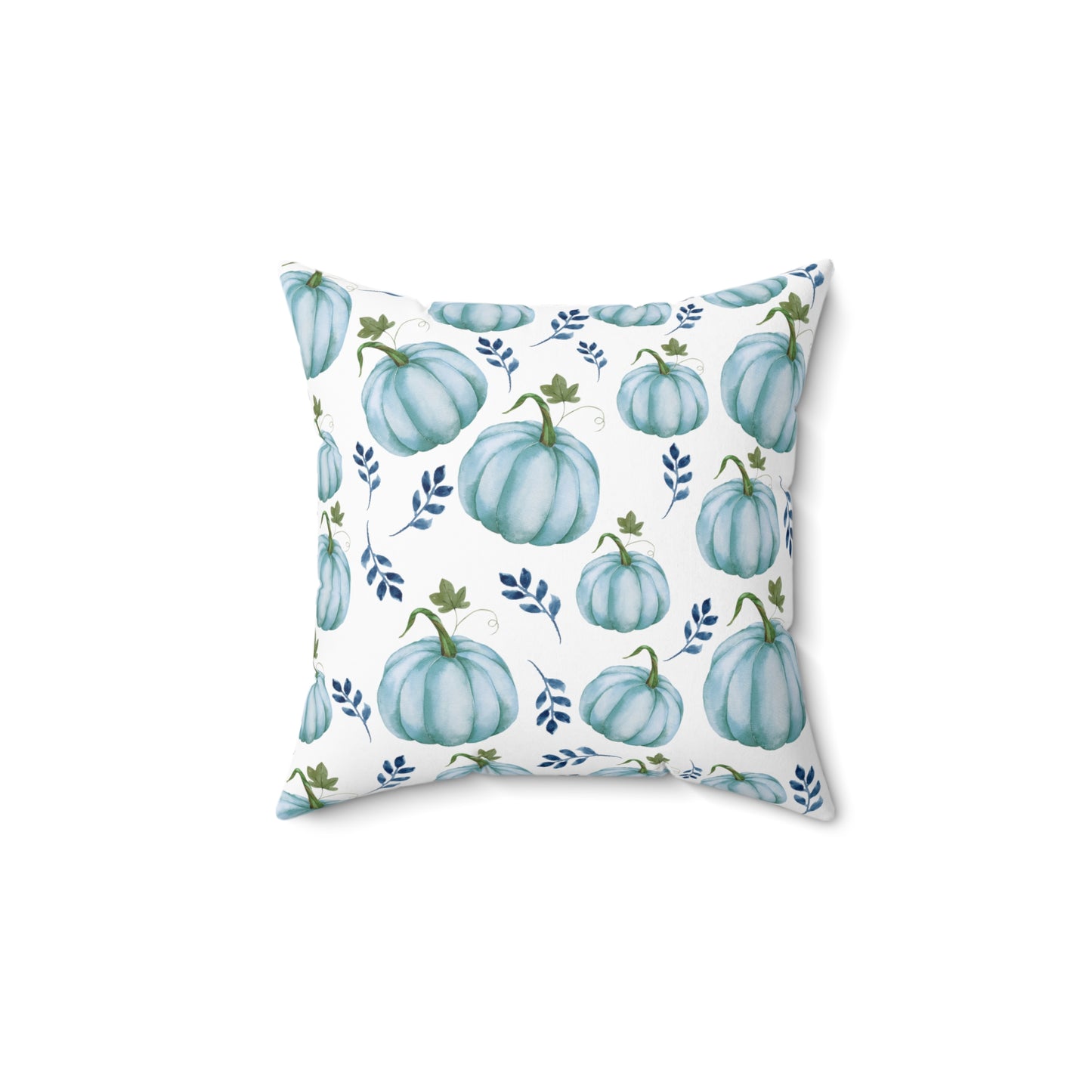 blue pumpkin fall pillow or cushion