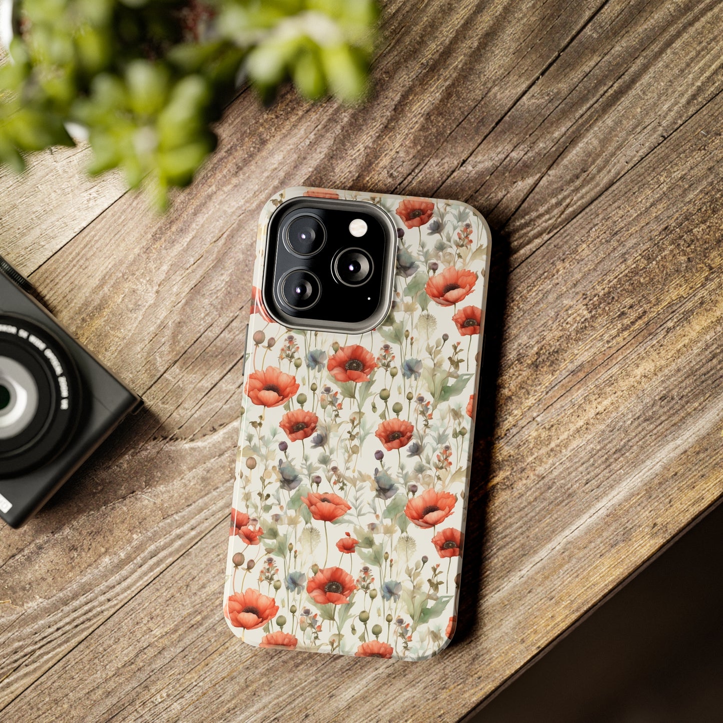 Watercolor Poppy Phone Case