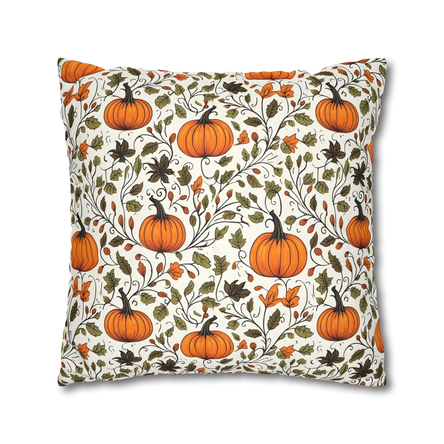 Fall Orange Pumpkin Pillow Case