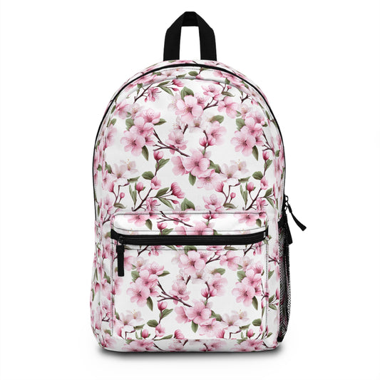 womens pink cherry blossom backpack