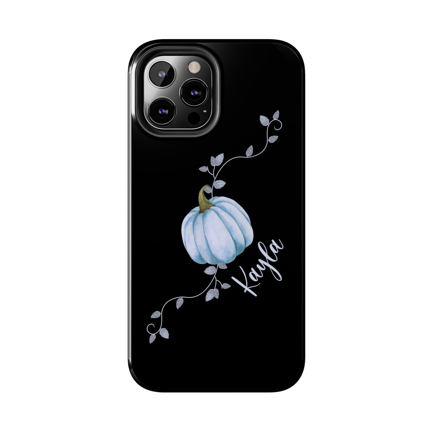 Fall Blue Pumpkin Personalized Phone Case