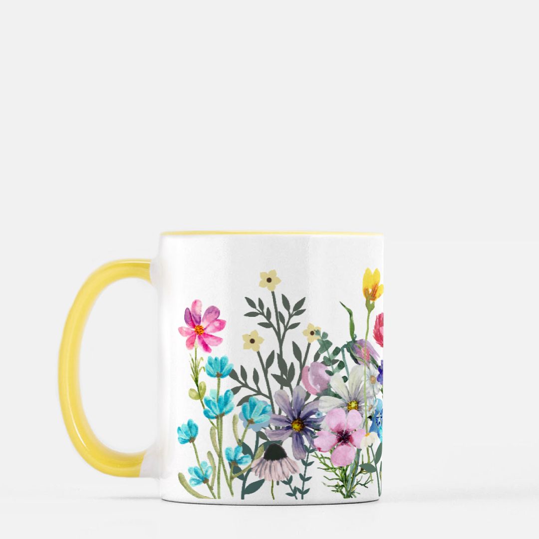 Floral Mug / Summer Flower Mug / 11 oz