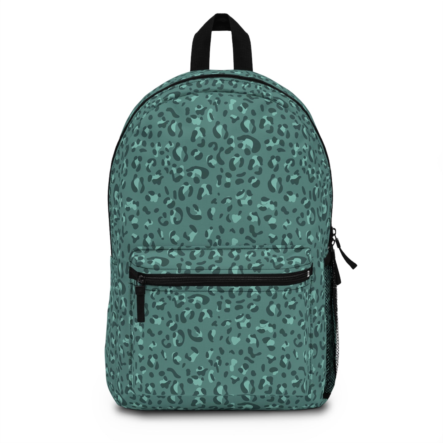 girls green leopard print backpack for back to school