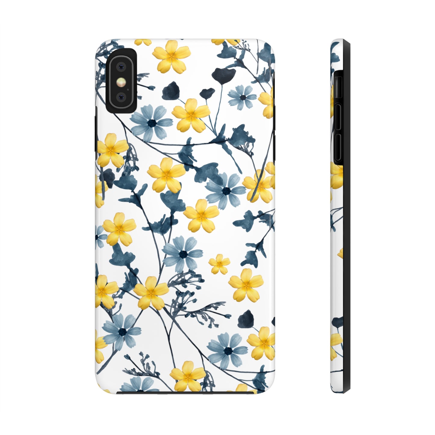 Yelllow Flower Iphone Case / Blue Iphone Case