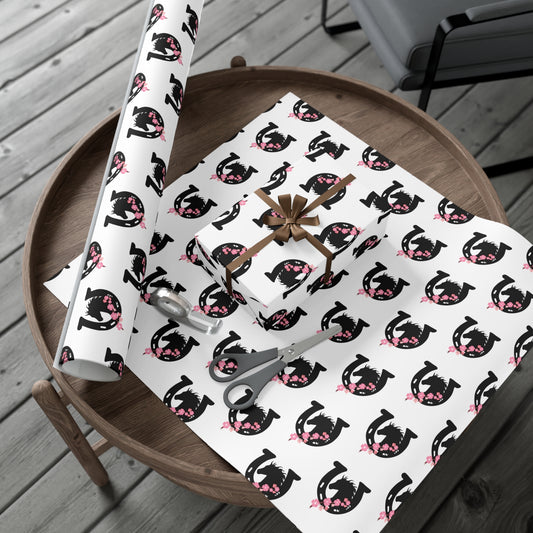 Horse Gift Wrap / Horseshoe Wrapping Paper