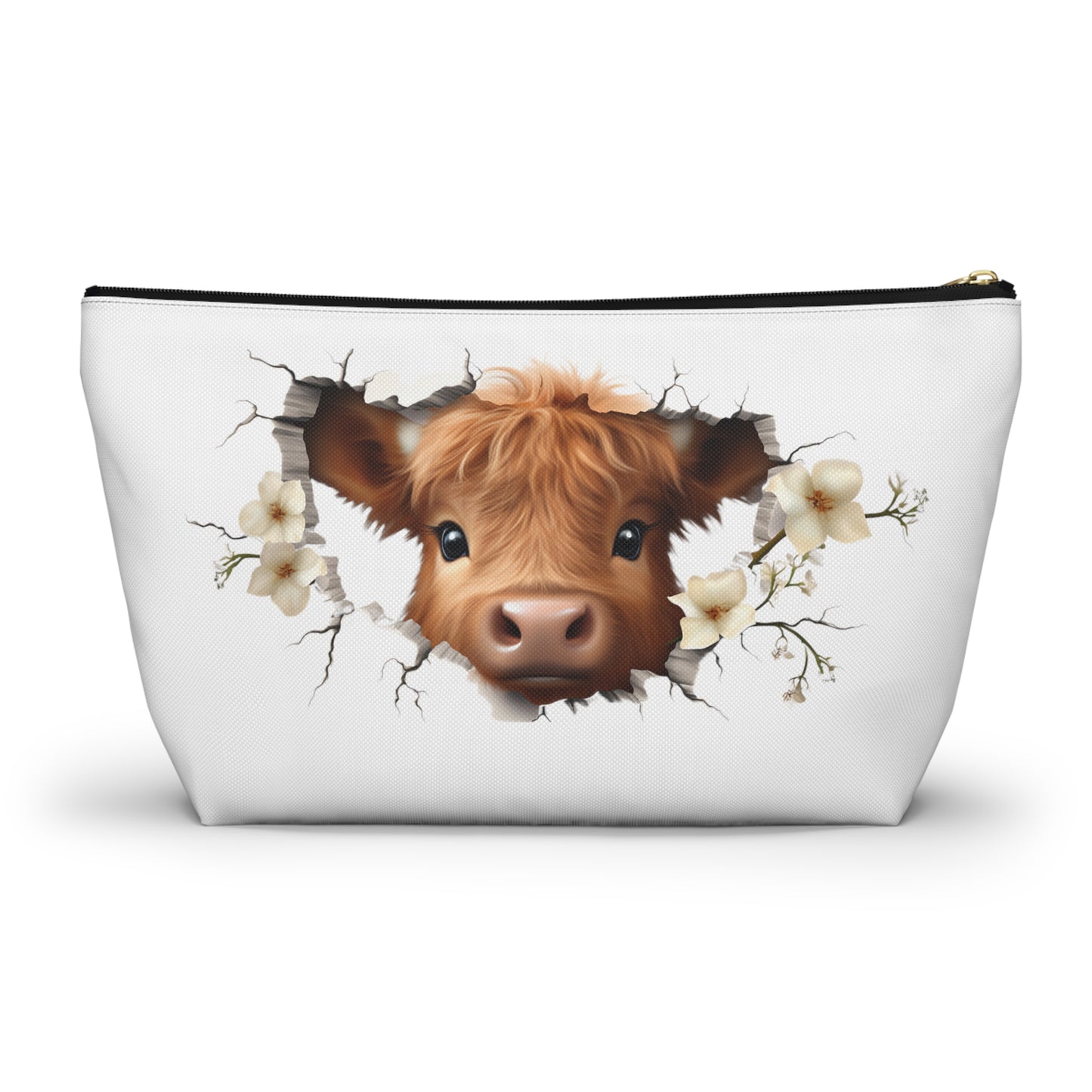 Highland Cow Makeup Bag