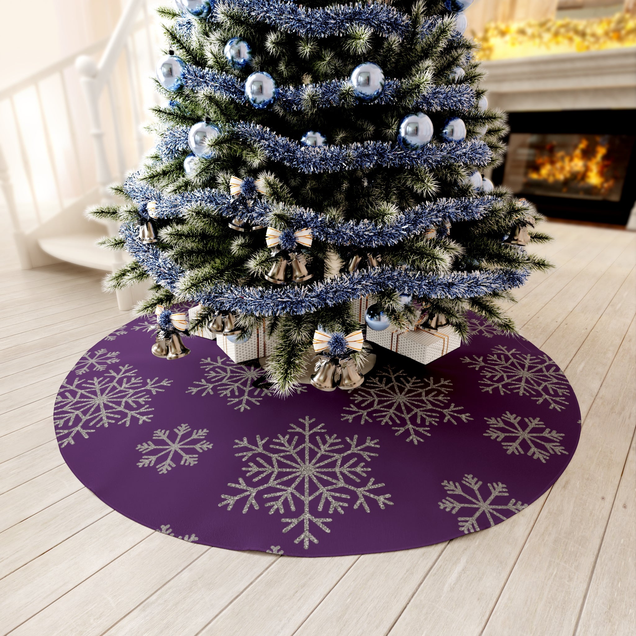 Purple Tree Skirt Christmas Tree Skirt Farmhouse for the Soul