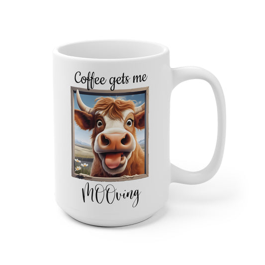 funny highland cow coffee mug