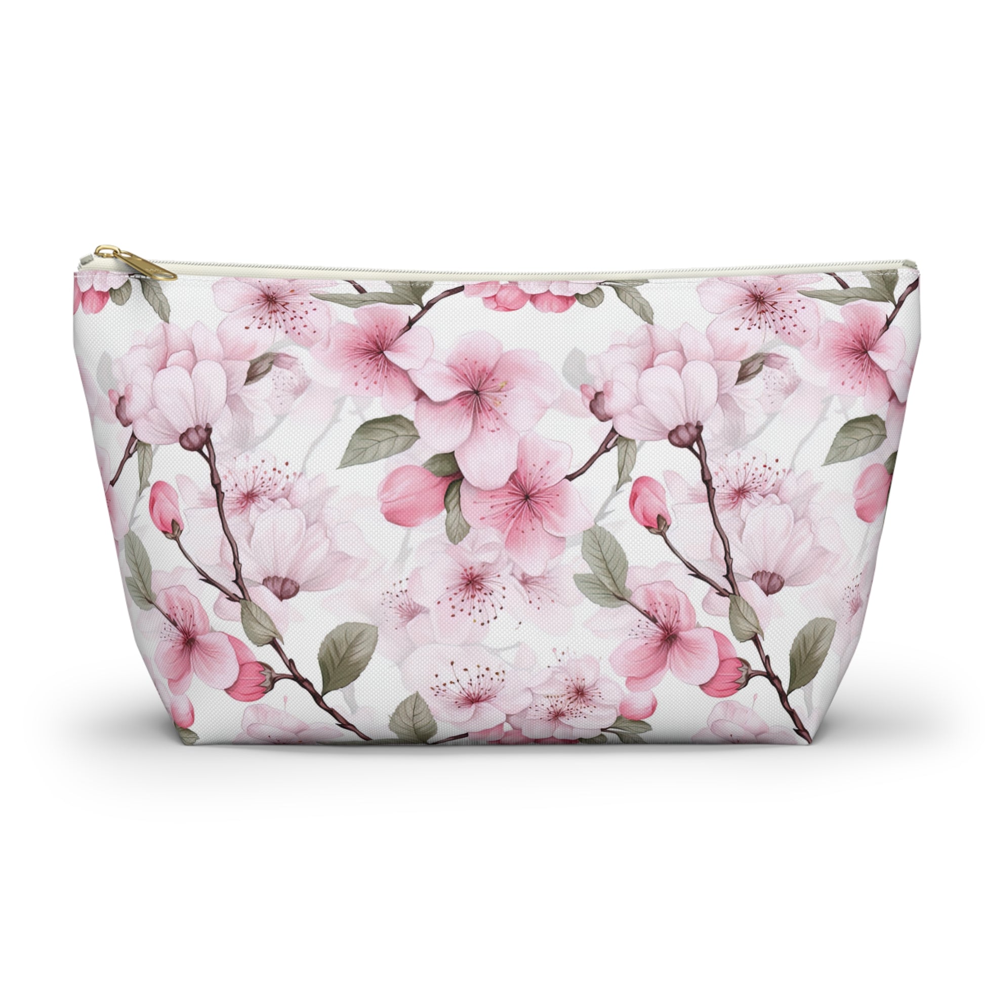pink cherry blossom makeup bag