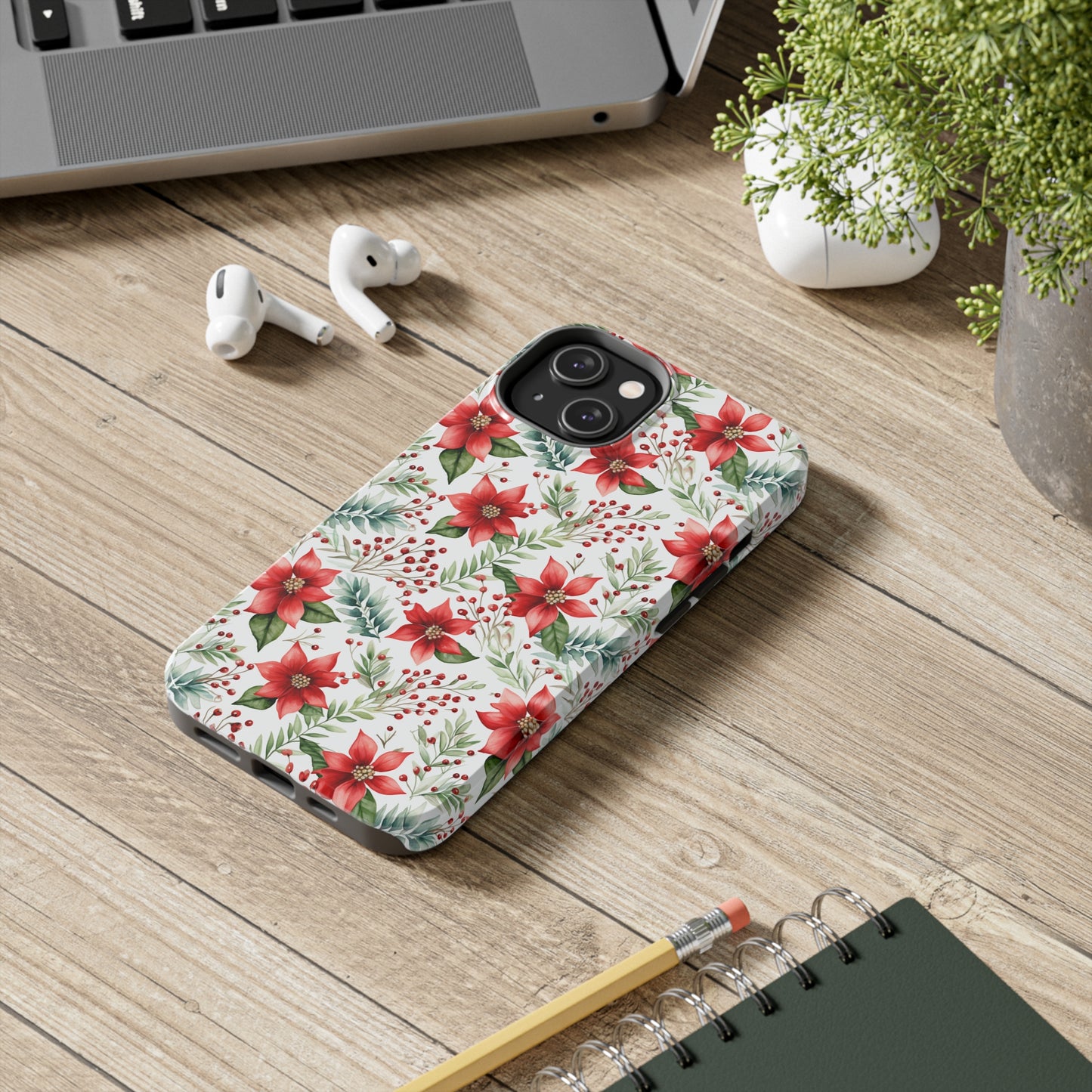 Christmas Poinsettia Phone Cases