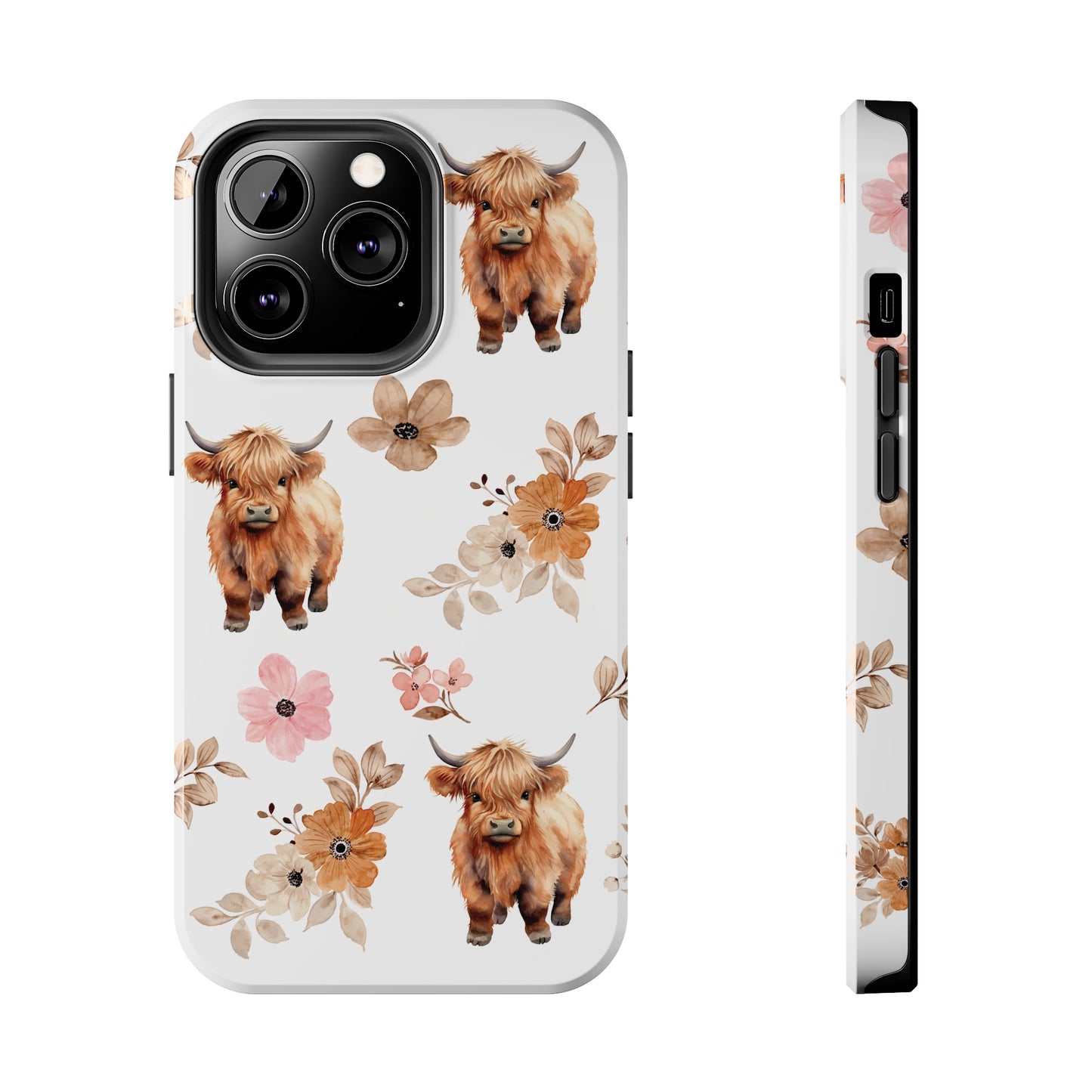 iphone 14 pro highland cow case for girls
