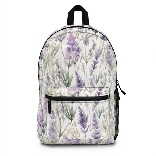 womens purple lavender flower backpack