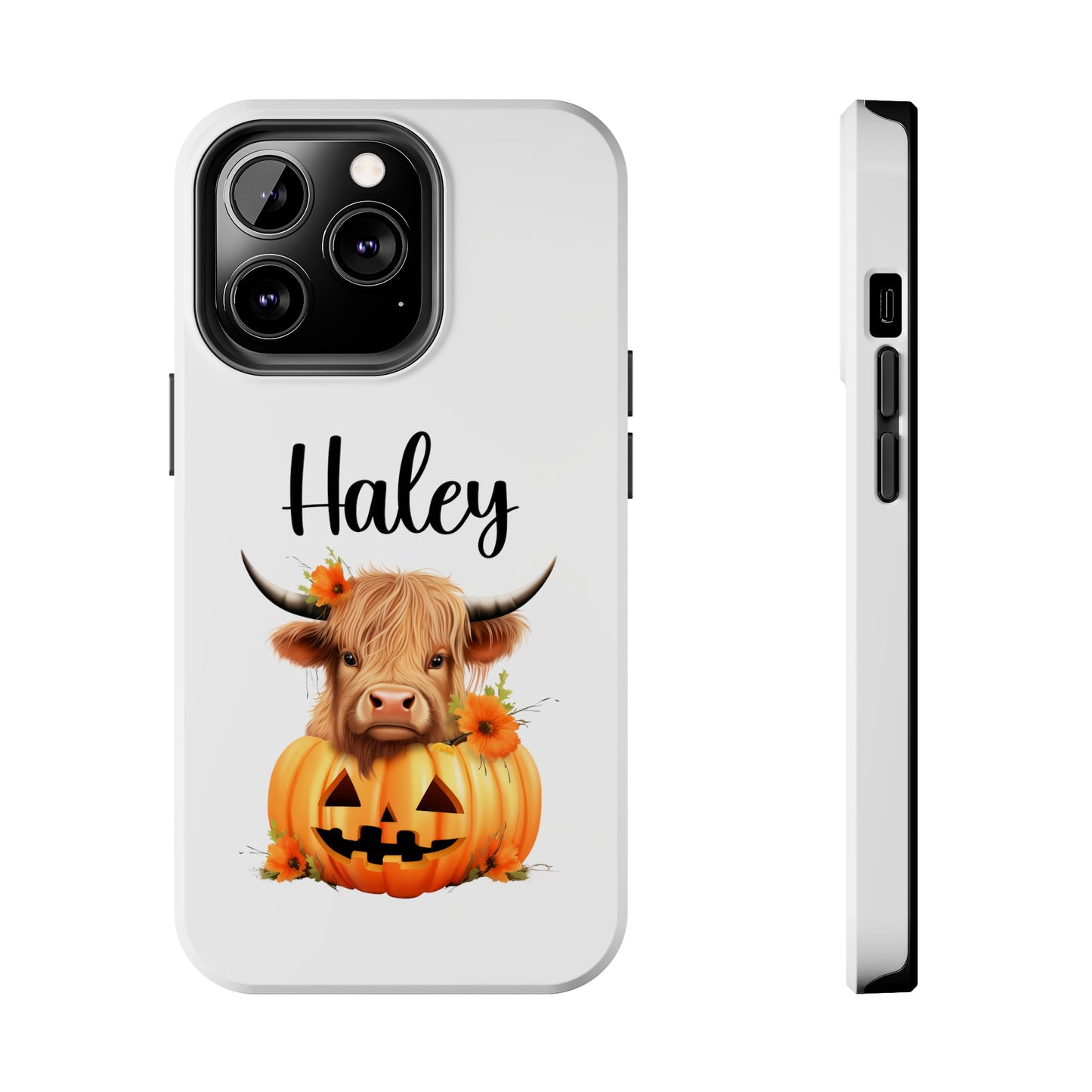 Fall Pumpkin Highland Cow Phone Case