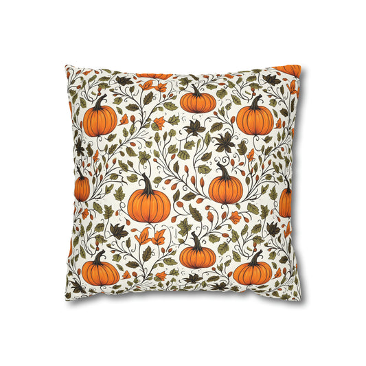 Fall Orange Pumpkin Pillow Case