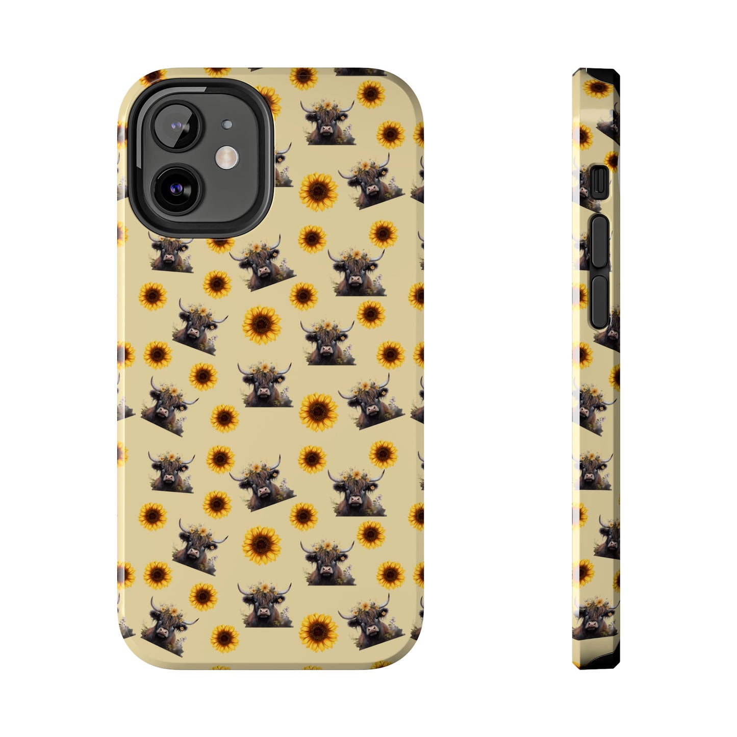 Highland Cow and Sunflower Phone Case