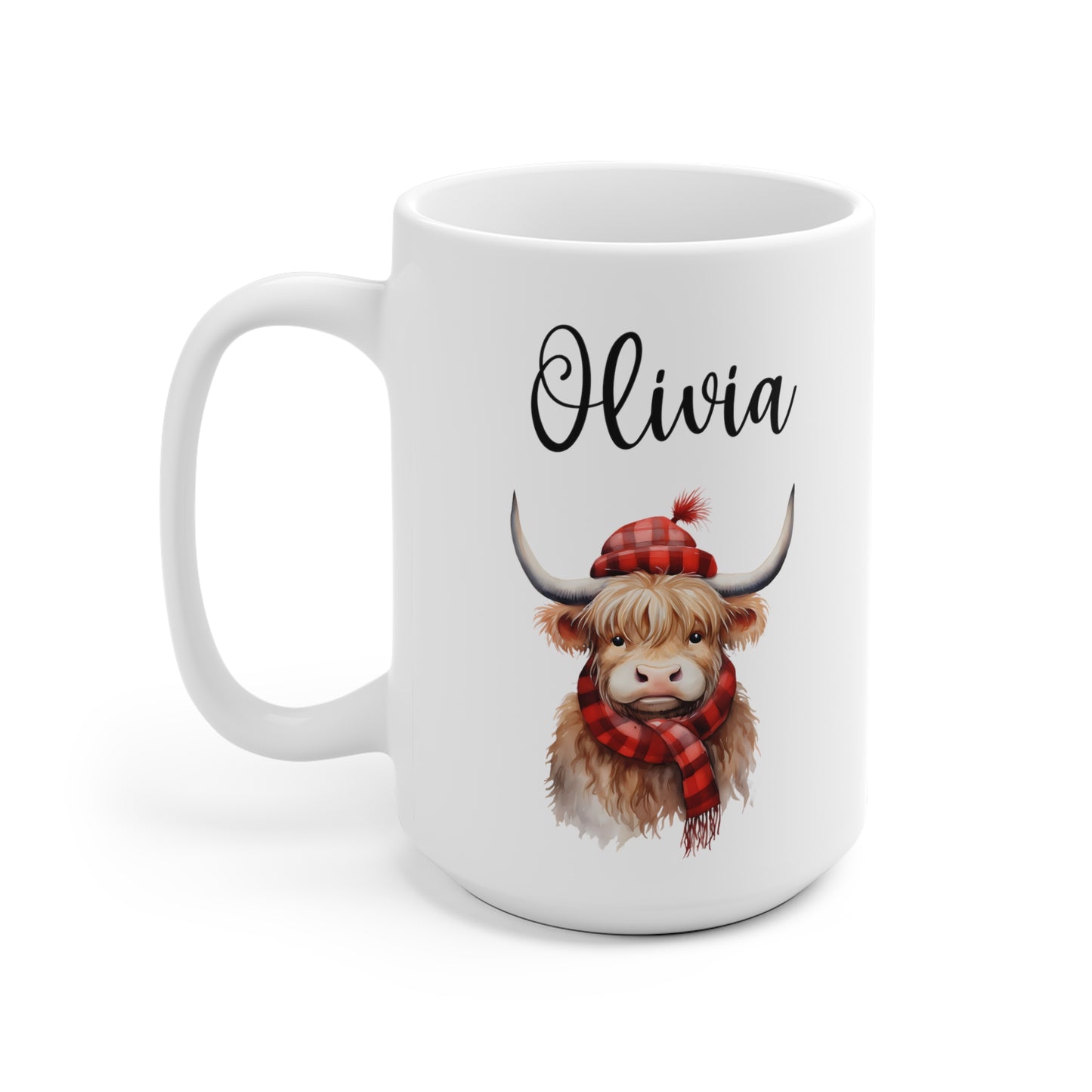Personalized Highland Cow Christmas Mug