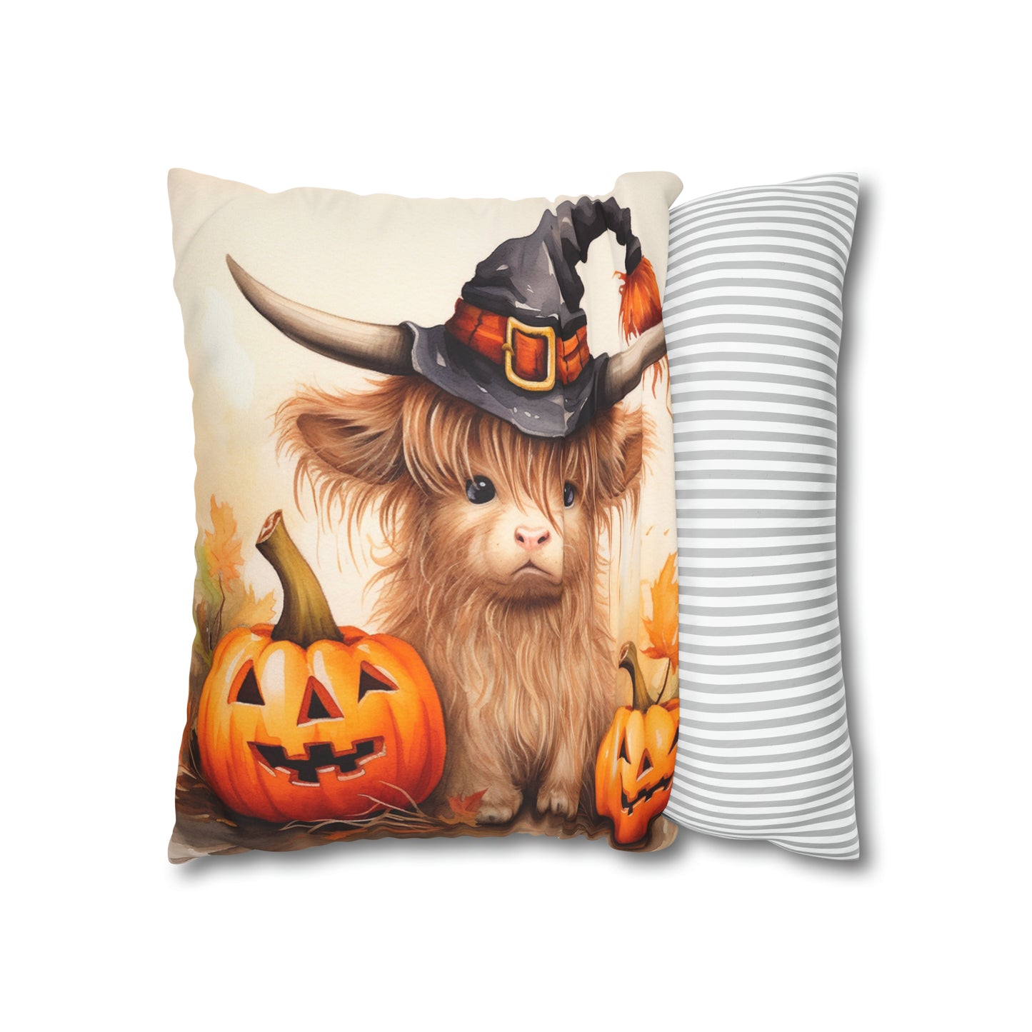 Halloween Highland Cow Pillow Case