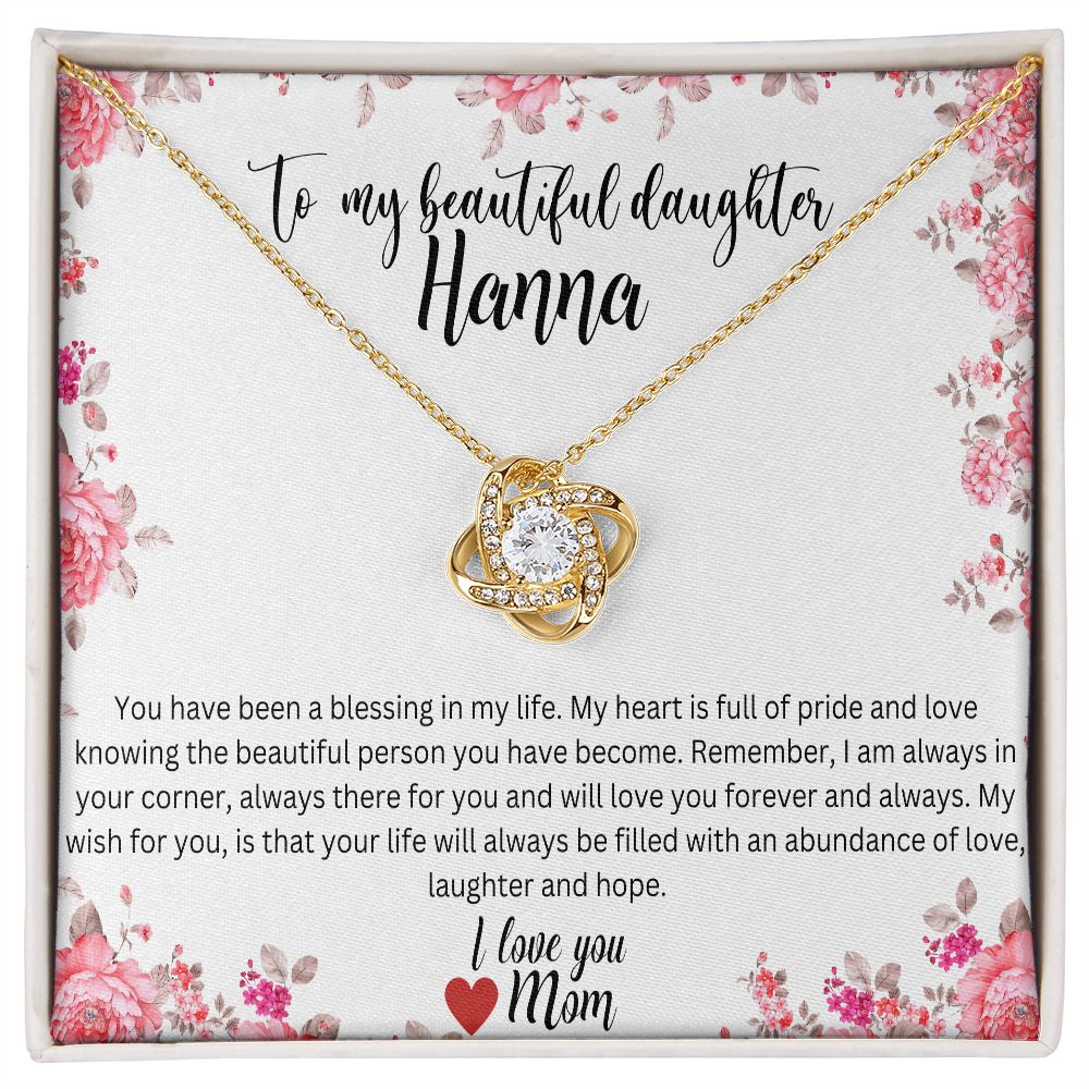 Daughter Necklace, Gift for Daughter, Gift to Daughter From Mom, Love Necklace