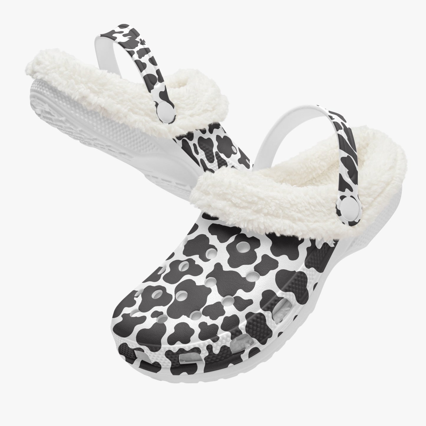 Cow Print Lined Clogs