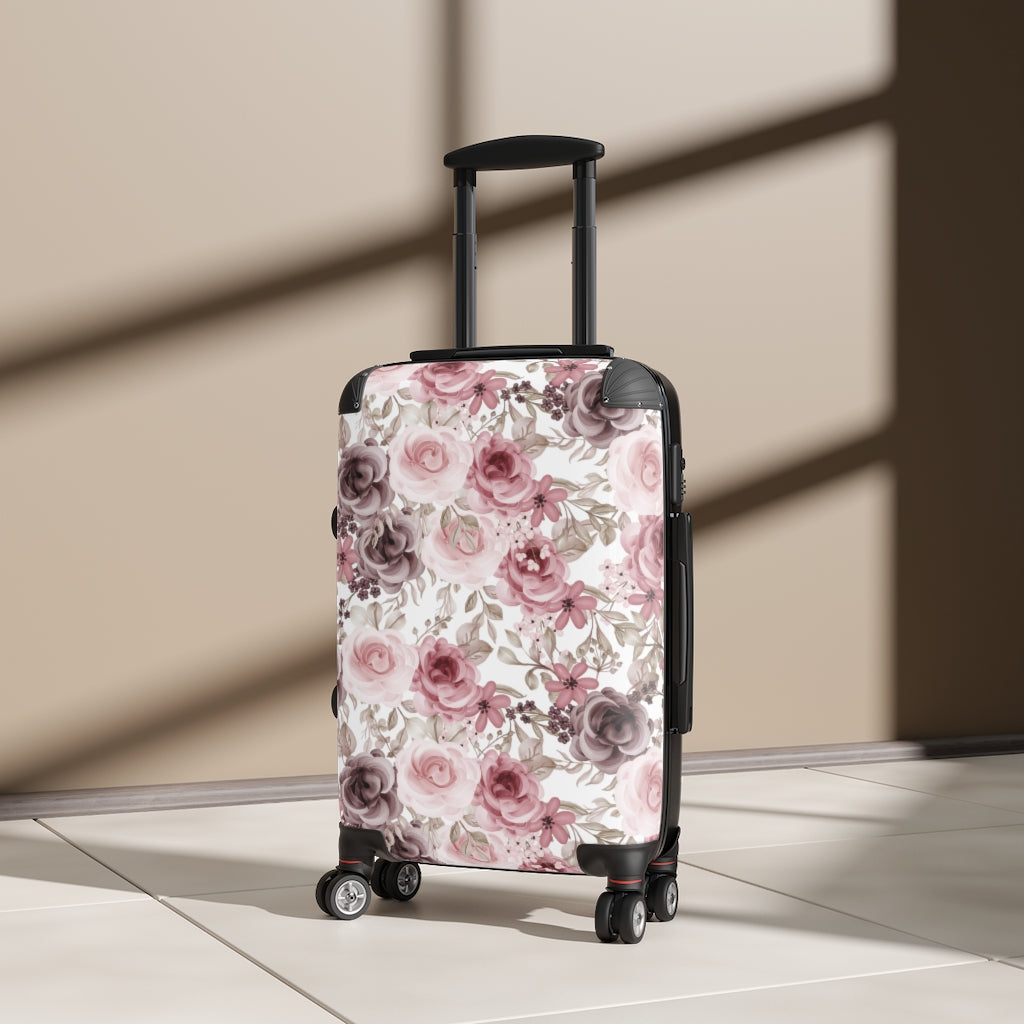 Floral Suitcase Rose Flower Luggage Farmhouse for the Soul