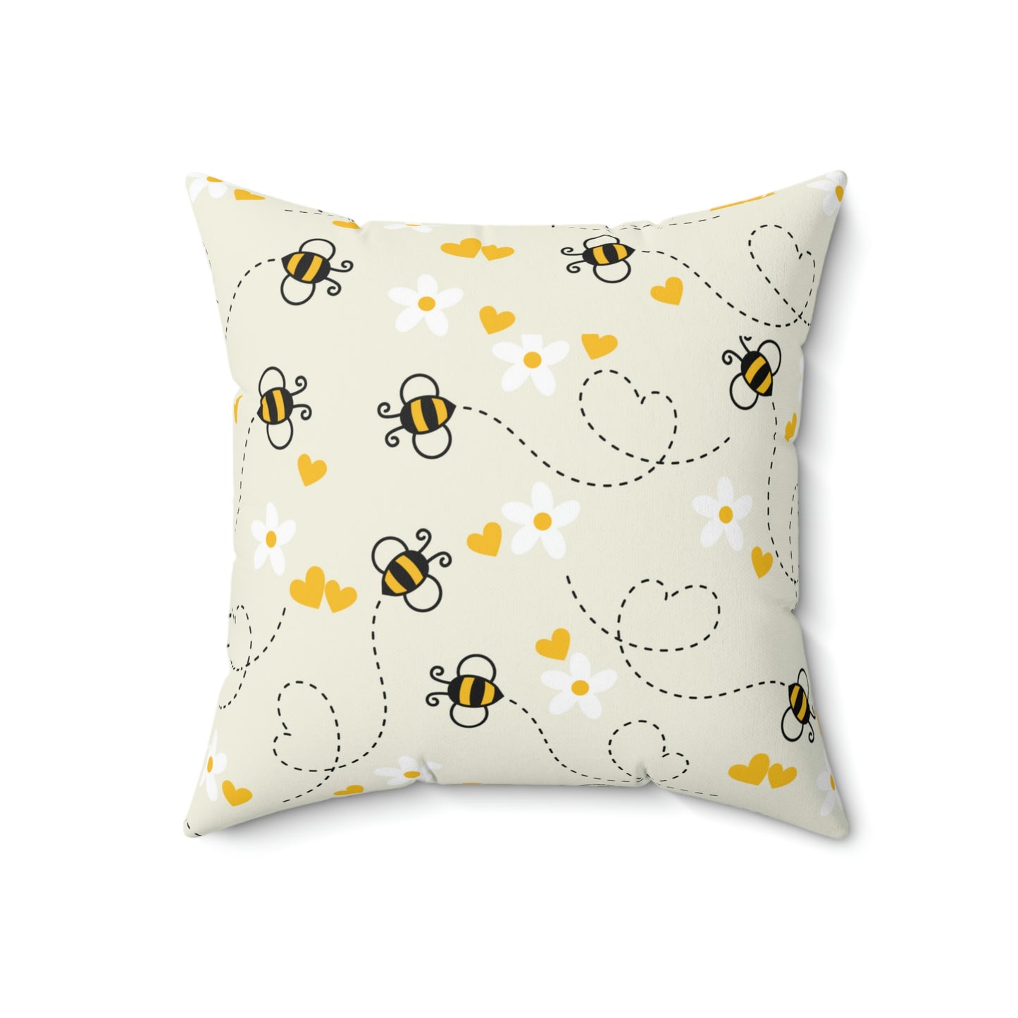 Bee Pillow /  Honey Bee Decor / Daisy Pillow / Bee Cushion