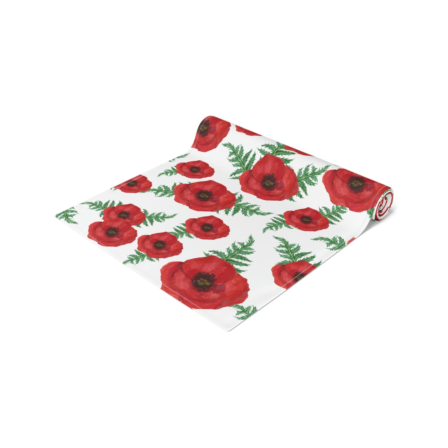 Poppy Table Runner / Red Poppy Decor