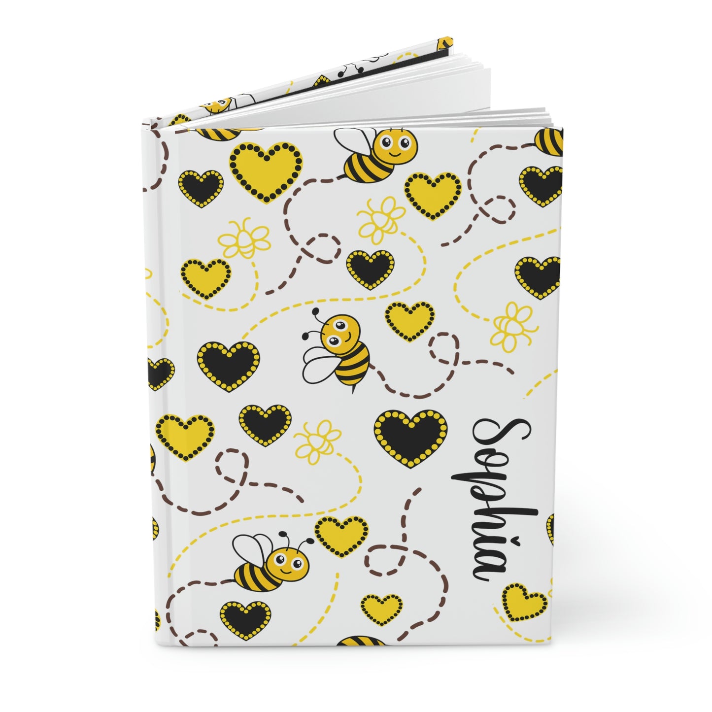 Personalized Honey Bee Hard Covered Journal