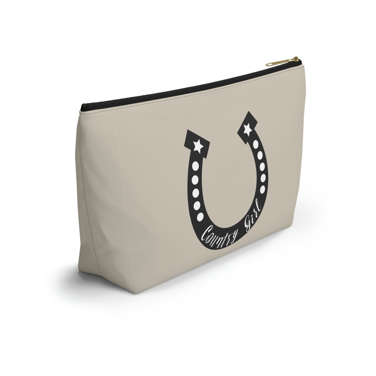 Personalized Horse Shoe Print Makeup Bag / Country Girl Cosmetic Bag