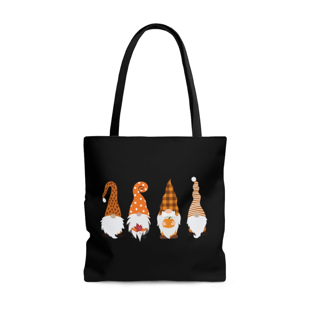 fall gnome tote bag for halloween or fall