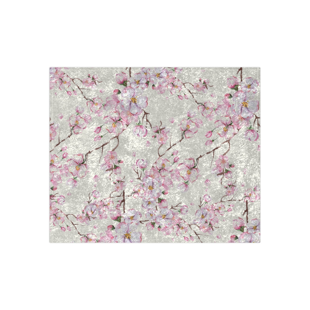 Japanese Cherry Blossom Blanket / Crushed Velvet Blanket
