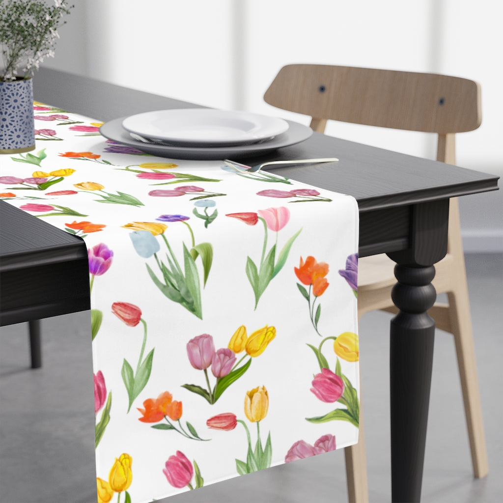 Tulip Table runner / Flower Print Runner