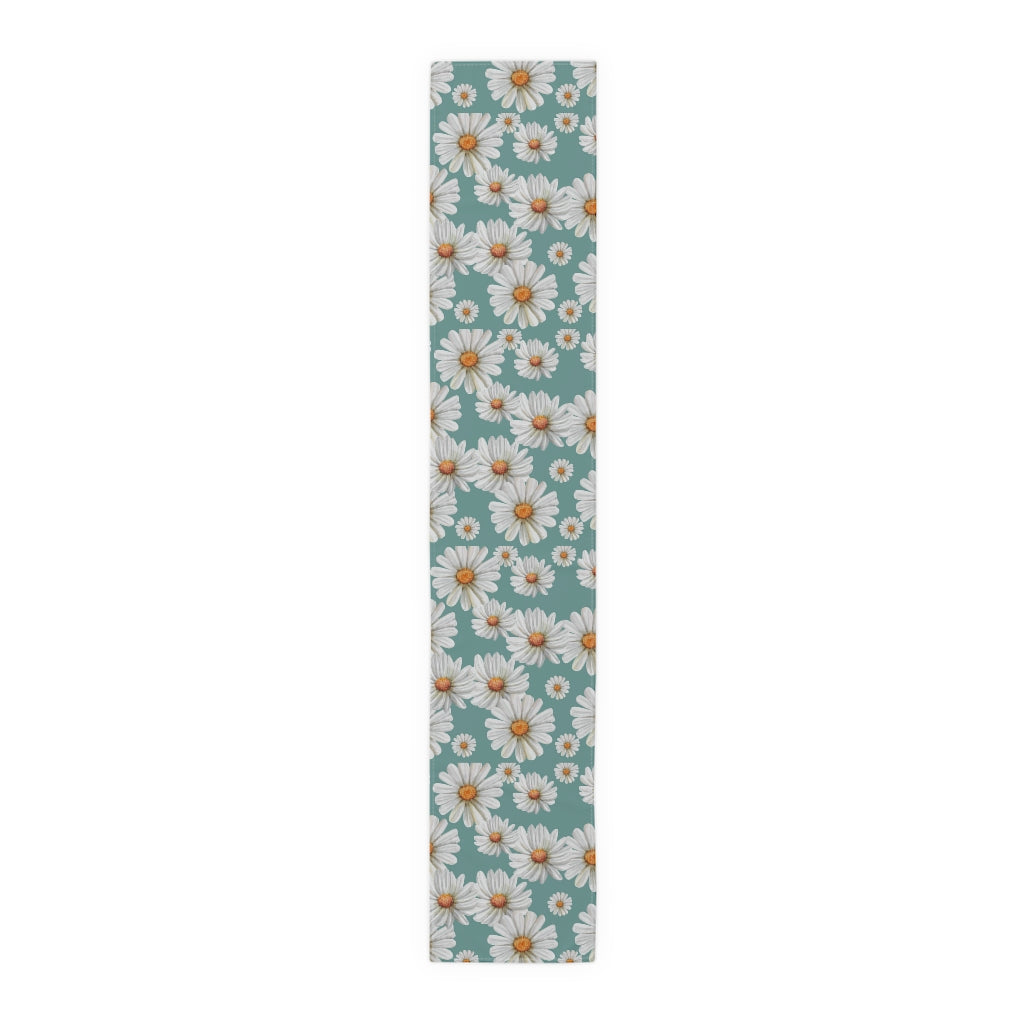 Daisy Table Runner / Teal Table Runner