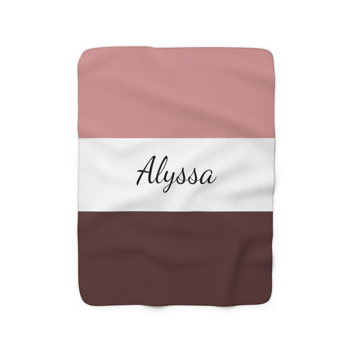 Pink Striped Blanket / Personalized Blanket / Custom Sherpa Blanket