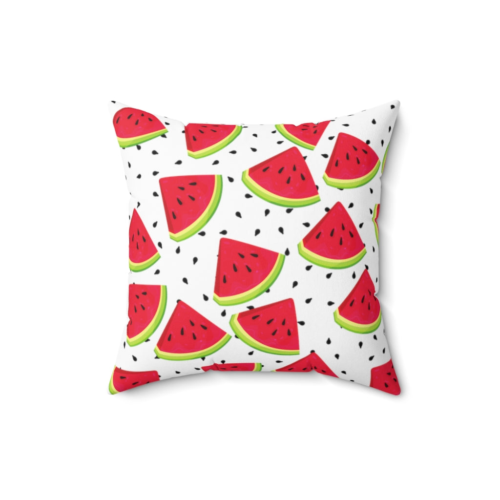 summer pillow with pink watermelon pattern