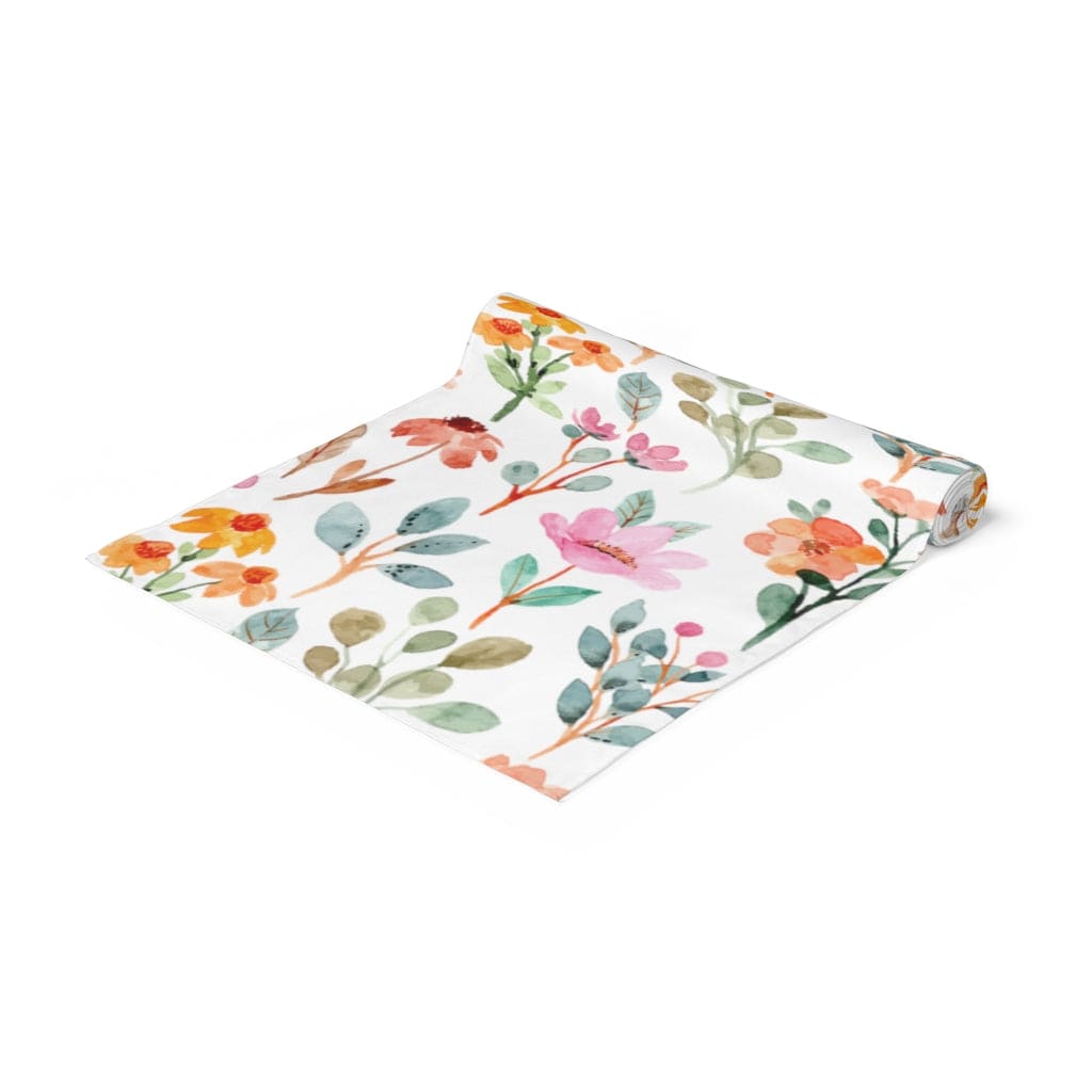 farmhouse floral table runner 